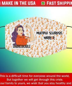 Multiple Sclerosis Awareness Unbreakable Filter Face Mask