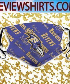 Baltimore Ravens Activated Carbon Filter Mouth Mask Washable Reusable Face Mask