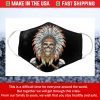 New Native American Black Skull Cotton Face Mask