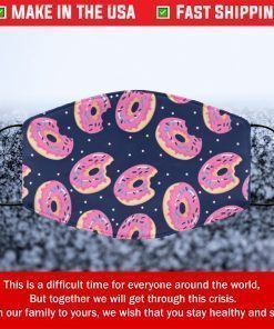 Pink Donut Filter Face Mask