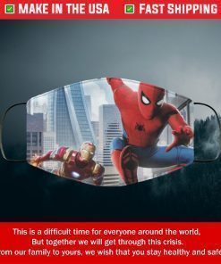 Spider man and iron man Filter Face Mask