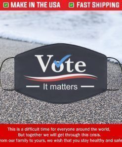 Vote It Matters Filter Face Mask