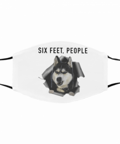 Face Mask Husky Six Feet People Masks