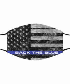 Face Mask Back The Blue American Flag Masks