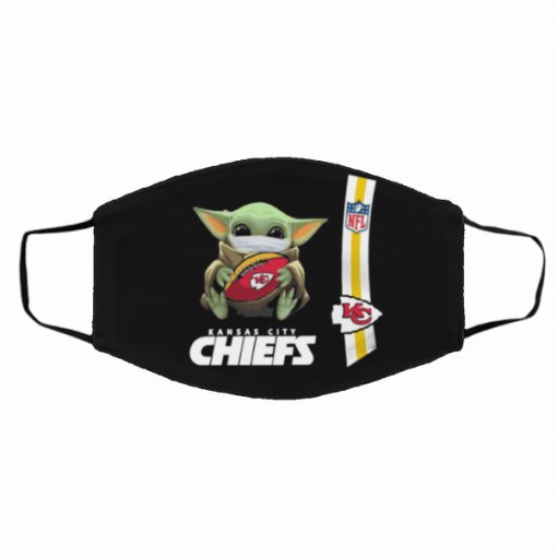 Baby Yoda hug Kansas City Chiefs NFL Activated Carbon Face Mask