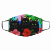 Cloth Face Mask Black cat tropical Made In Usa