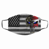 Punisher Skull American Flag Filter Face Mask