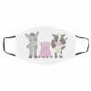 Sweet Pink Piglet Trio Embroidery Filter Face Mask