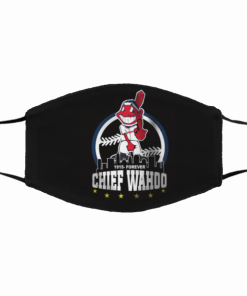 Chief Wahoo Logo Middle Finger Filter Face Mask