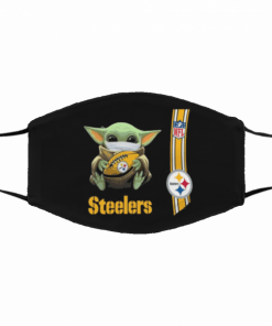 Baby Yoda Hug Pittsburgh Steelers NFL Face Masks