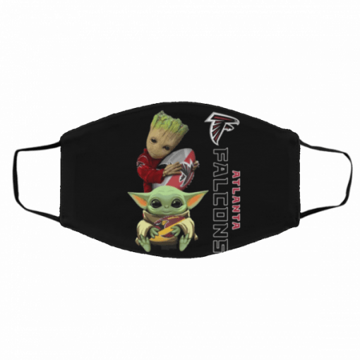 Atlanta Falcons Baby Yoda Hug Filter Face Mask