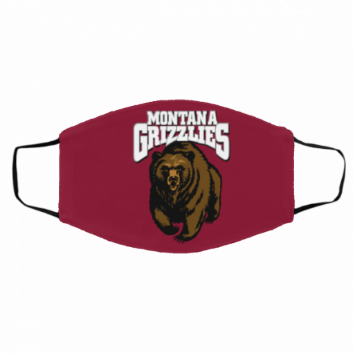 Skull Montana Grizzlies Cotton Face Mask