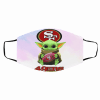 Baby Yoda hug San Francisco 49ers NFL Filter Activated Carbon Face Mask