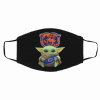 Baby Yoda hug Chicago Bears NFL Filter Activated Carbon Face Mask