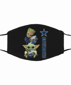 Baby Yoda hug Dallas Cowboys NFL Filter Activated Carbon Face Mask