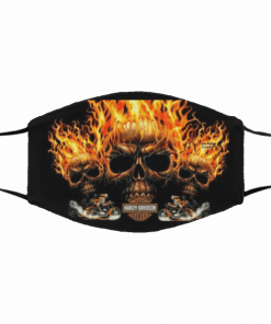 Skull Motor Harley-Davison This How I Save The World Filter Activated Carbon Face Mask