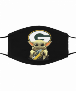 Baby Yoda hug Green Bay Packers NFL Filter Activated Carbon Face Mask