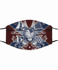 Eagle Texas Confederate Flag Filter Face Mask