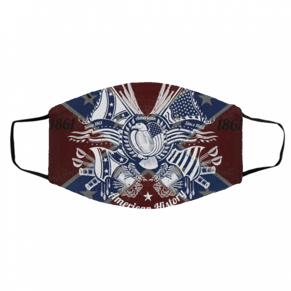 Eagle Texas Confederate Flag Filter Face Mask