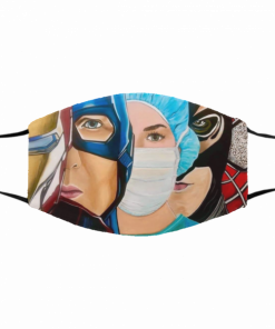 Superheroes Nurse Fabric Filter Face Mask