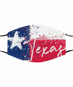 Texas Flag Map Filter Face Mask
