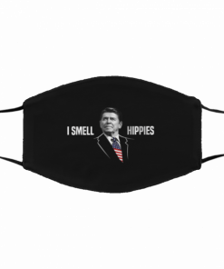 Ronald Reagan I Smell Hippies Fabric Filter Face Mask
