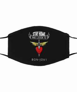 Stay home and listen to Bon Jovi Filter Face Mask