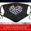 Autism Awareness Heart Puzzle Filter Face Mask