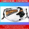 Cat Green Eyes Witch Hat Halloween Cotton Face Mask