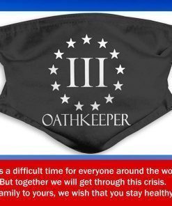 US Oathkeeper Mans Women Dustproof Filter Face Mask