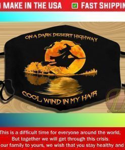 On a Dark desert highway cool wind in my hair Horror Happy Halloween Pumpkin Face Mask
