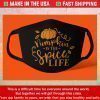 Pumpkin Spice Face Mask - Fall Face Mask - Autumn Theme Face Mask