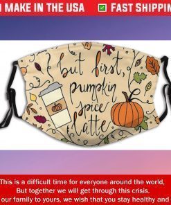 Pumpkin Spice Latte Cotton Face Mask