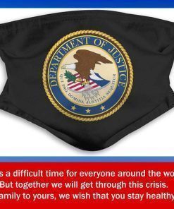 Seal of The United States Department of Justice Filter Face Mask