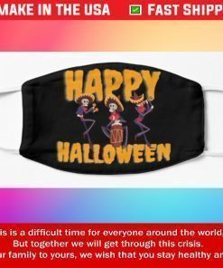 Skeleton music lover Happy Halloween Mask Cotton Face Mask