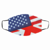 USA United States Uk Flag Cotton Face Mask