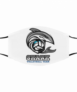 Shark Volleyball Team Logo Face Masks