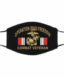 Operation Iraqi Freedom OIF Marine Corps EGA Veteran Filter Face Mask