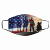Support Our Troops American Flag Filter Face Mask