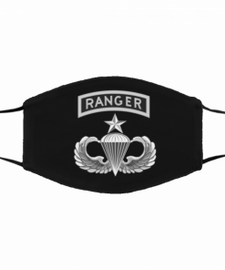 Senior Parachutist with Ranger Tab License Filter Face Mask