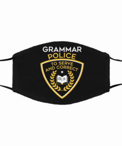 Us Grammar Police Filter Face Mask