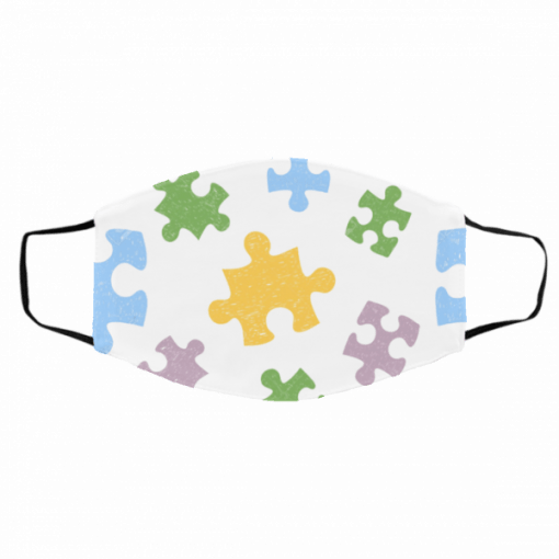 Autism Awareness Puzzle Filter Face Mask