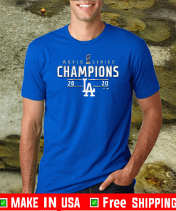 Los Angeles Dodgers Shirt - 2020 World Series Champions Bakeball T-Shirt
