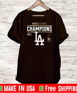 Los Angeles Dodgers 2020 World Series Champions Signature Roster T-Shirt