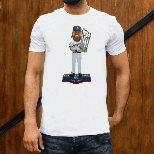 JUSTIN TURNER MEMBER LOS ANGELES DODGERS 2020 WORLD SERIES CHAMPIONS BOBBLEHEAD 2020 T-SHIRT