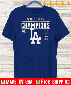 Los Angeles Dodgers 2020 World Series Champions Signature Roster T-Shirt