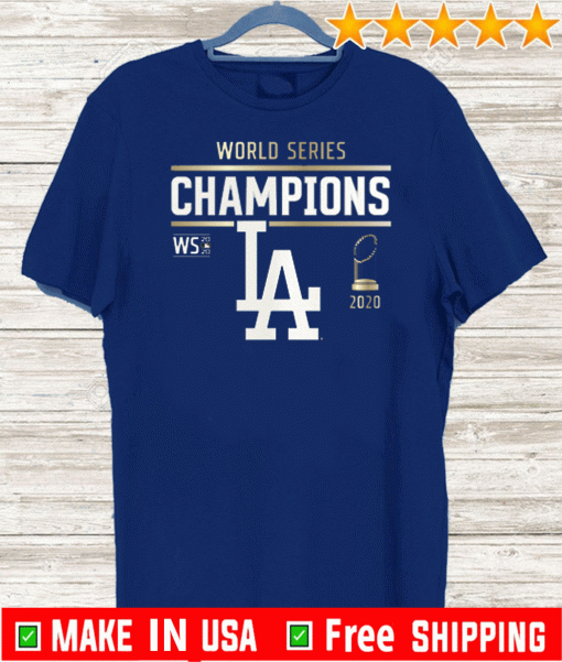 Los Angeles Dodgers 2020 World Series Champions Signature Roster T-Shirt