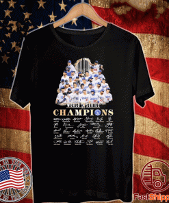 Team Los Angeles Dodgers player world 2020 series Champions signatures T-Shirt