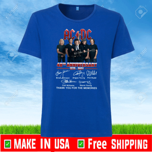 AC DC 48th Anniversary 1973-2021 Thank You For Thec Memories T-Shirt