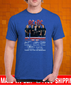 AC DC 48th Anniversary 1973-2021 Thank You For Thec Memories T-Shirt
